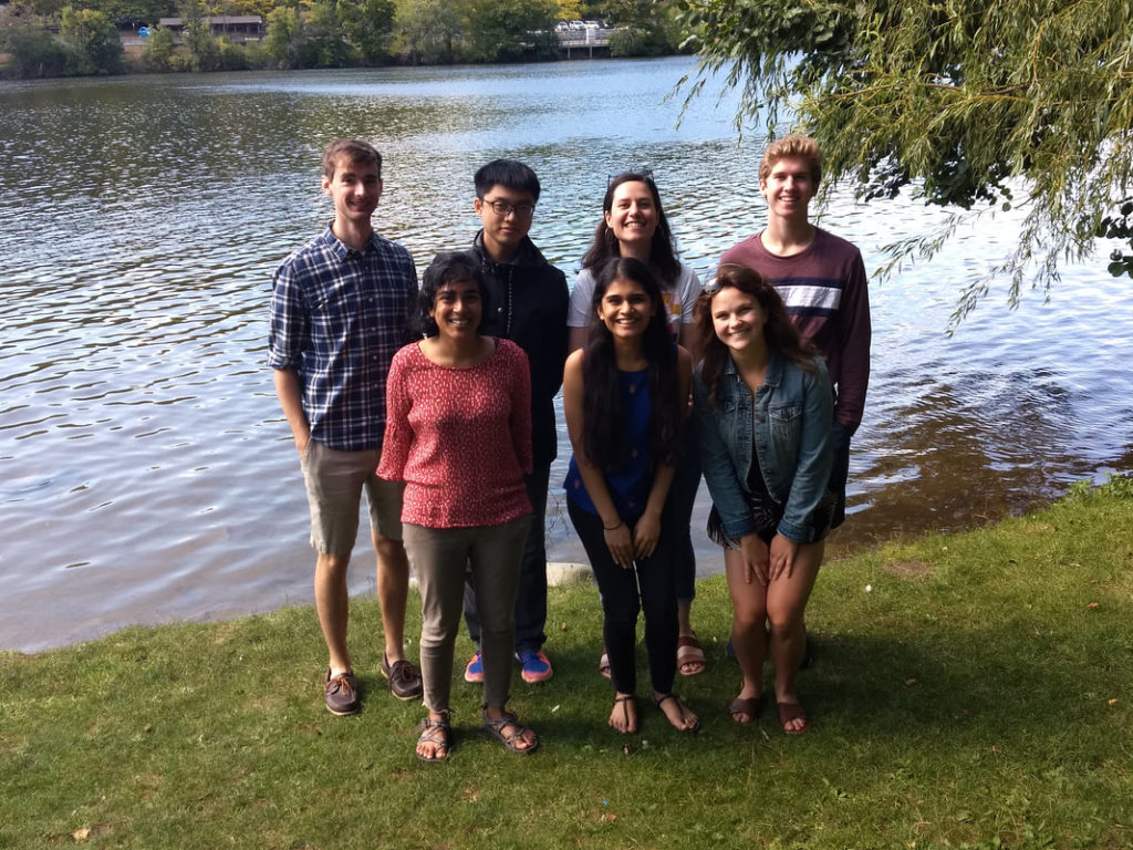 group picture at the river